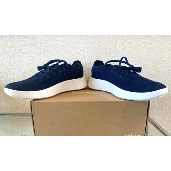 Allbirds Tree Runner Go Running Shoes Mens 13.5 Navy Blue White Retail Box main image 8